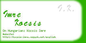 imre kocsis business card